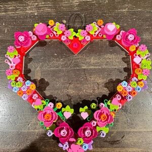 Colorful Heart-Shaped Floral Lego